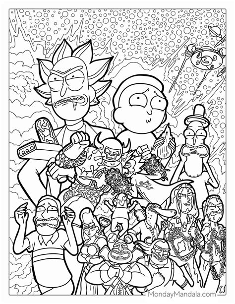 rick and morty coloring|rick and morty cartoon coloring pages.